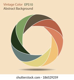 Vintage Curve circle abstract background,EPS10.