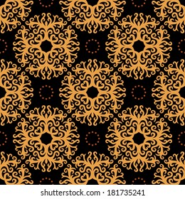 Vintage curved seamless pattern