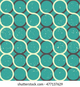 Vintage curved seamless pattern