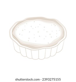 Vintage custard pie or pumpkin pie vector illustration logo
