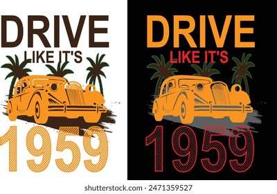 Vintage custom car t-shirt design