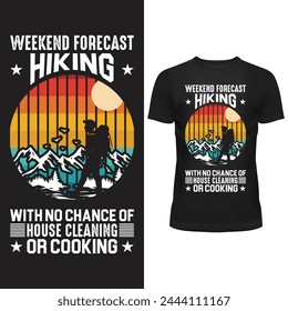 vintage custom hiking vector design for tshirt