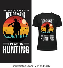 diseño de Vector de caza personalizado vintage para camiseta