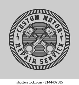 Vintage Custom Motorcycle cafe racer biker go fast Badge Emblem