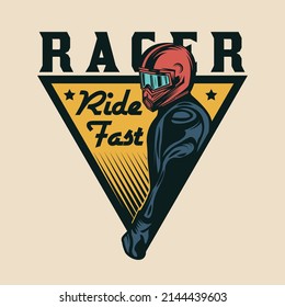 Vintage Custom Motorcycle cafe racer biker go fast Badge Emblem