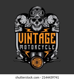 Vintage Custom Motorcycle cafe racer cicliker go fast Badm Emblem