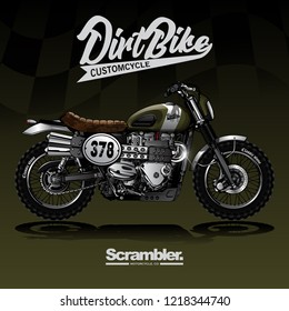 Vintage Custom Motorcycle Poster