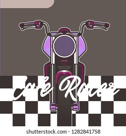 Vintage Custom Motorcycle Poster - Vector