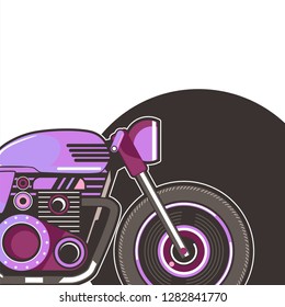Vintage Custom Motorcycle Poster - Vector