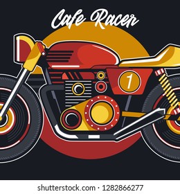 Vintage Custom Motorcycle Poster - Vector