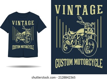 Vintage Custom Motorrad t Shirt Design