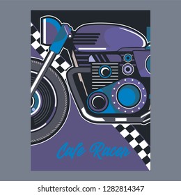 vintage custom mototrcycle badge design - Vector