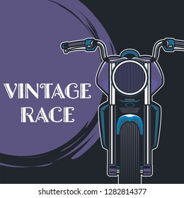 vintage custom mototrcycle badge design - Vector