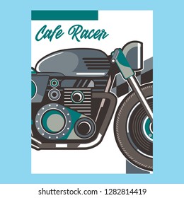 vintage custom mototrcycle badge design - Vector