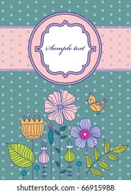 vintage cute background. vector illustration