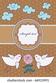 vintage cute background. vector illustration