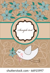 vintage cute background. vector illustration