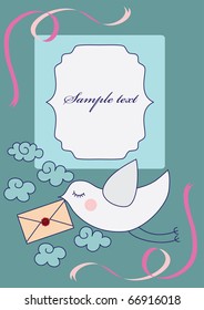 vintage cute background. vector illustration