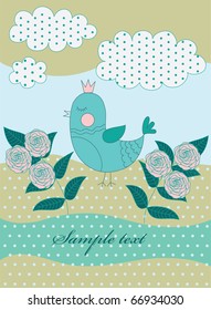 vintage cute background. vector illustration