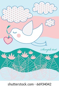 vintage cute background. vector illustration