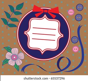 vintage cute card. vector illustration