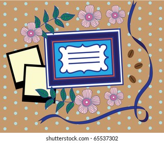 vintage cute card. vector illustration