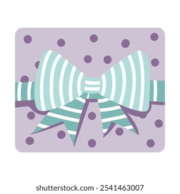 Vintage cute Christmas gift, Birthday present, gift box with ribbons, vector illustration in flat style. Gift box icon