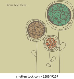 Vintage cute flower background