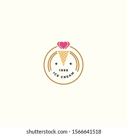 vintage cute logo vector concept with unique style