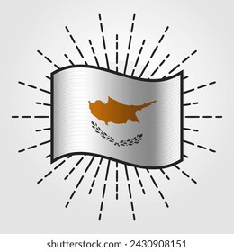 Vintage Cyprus National Flag Illustration