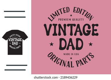 Vintage dad t shirt design