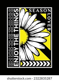vintage daisy vector design for tshirt