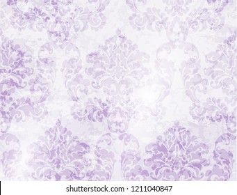 Vintage damask background Vector. Luxury ornament background decoration. Grunge effects