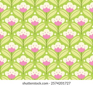 Vintage Damask Floral Vector Seamless Pattern. Decorative Retro Flower Illustration. Abstract Art Deco Background.