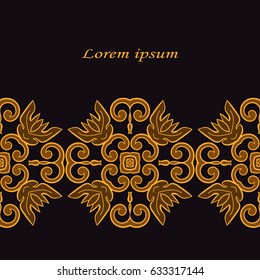 Vintage damask frame. Decorative vector design elements. 
