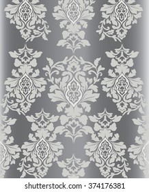 Vintage damask ornament pattern wallpaper. Vector