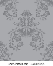 Vintage Damask pattern antique ornament Vector illustration. Texture design decors