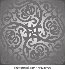 Vintage Damask Pattern Background. Luxury Baroque Vector Design for Textile or Wallpaper