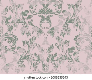 Vintage Damask pattern Vector ornament decor. Baroque grunge background textures. Royal victorian trendy designs