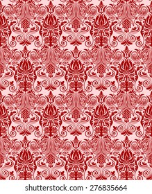 Vintage damask seamless background. Floral motif pattern. EPS-8 vector texture.