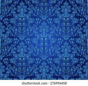 Vintage damask seamless background. Floral motif pattern. EPS-8 vector texture.