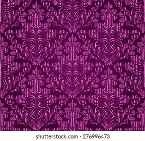 Vintage damask seamless background. Floral motif pattern. EPS-8 vector texture.