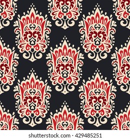 vintage damask seamless ornamental pattern for fabric