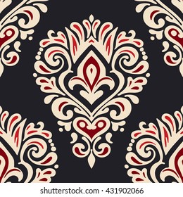 vintage damask seamless ornamental pattern for fabric