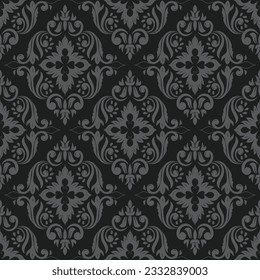 Vintage damask seamless pattern background for wallpaper