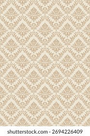 Vintage damask seamless pattern, elegant damask pattern vector wallpaper, classic damask pattern vector for Wallpaper, Fabric, Branding, Packaging, Invitations, Wedding, luxury design.