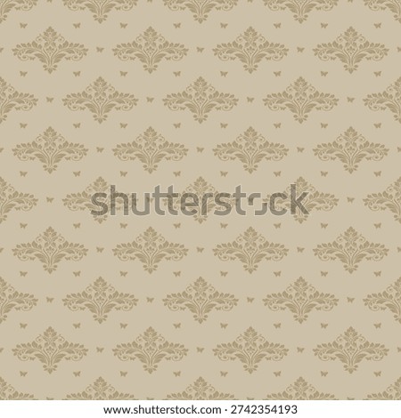 Vintage damask seamless pattern, elegant damask pattern vector wallpaper, classic damask pattern vector for Wallpaper, Fabric, Branding, Packaging, Invitations, Wedding, luxury design.