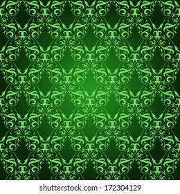 Vintage Damask seamless pattern of floral elements. Royal wallpaper.