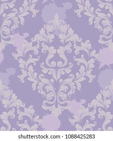Vintage Damask Seamless pattern Vector. Luxury ornament elegant structure retro theme decors