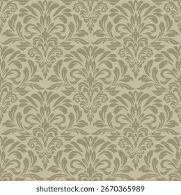 Vintage damask seamless pattern wallpaper, classic damask seamless pattern design for elegant damask seamless pattern vector background decoration
